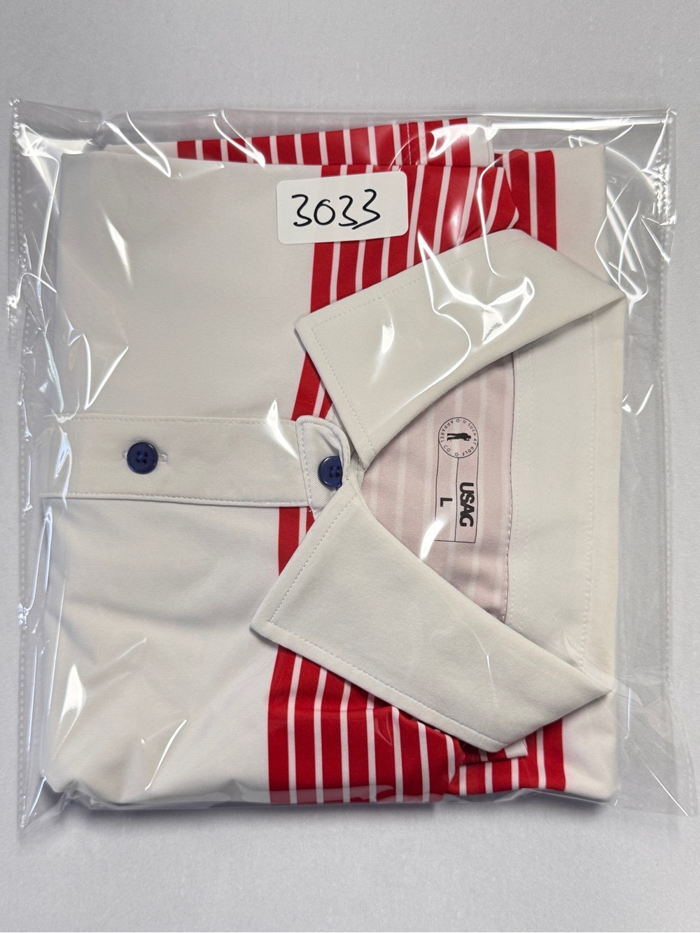 Men’s U Suck At Golf Large USA Stars And Stripes Performance Polo Short Sleeve - Picture 7 of 7